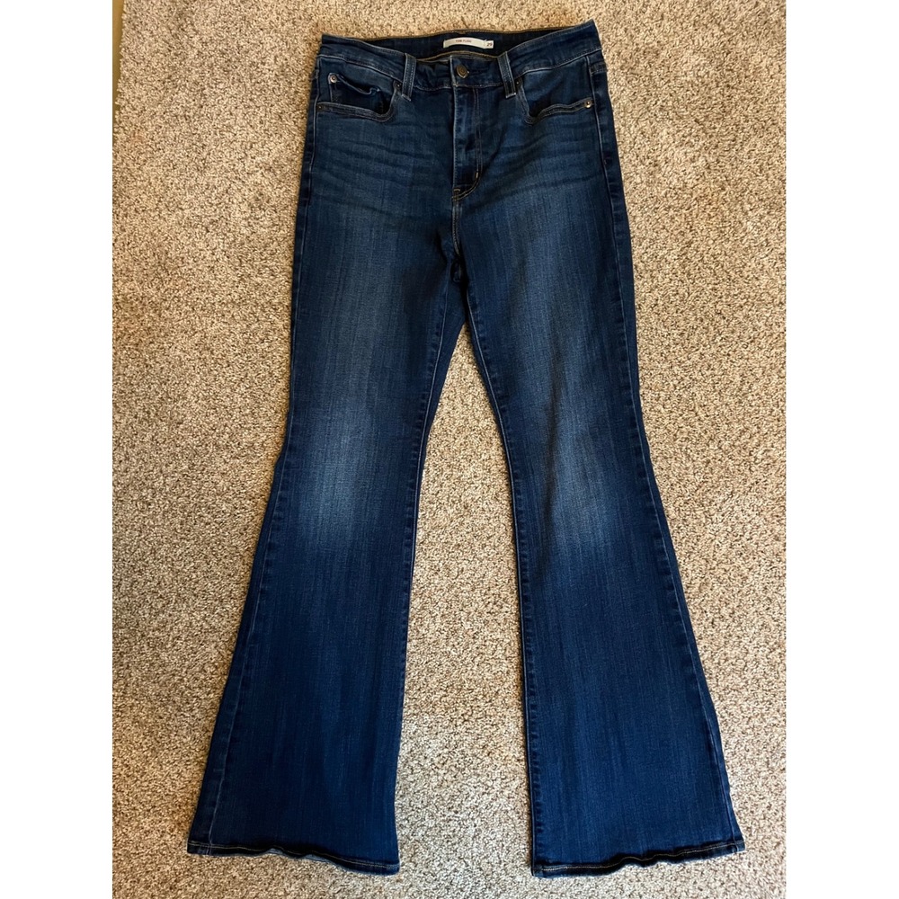 Levi's Women 726 Flare Jeans 29 Dark Wash Blue High Rise Stretch Denim